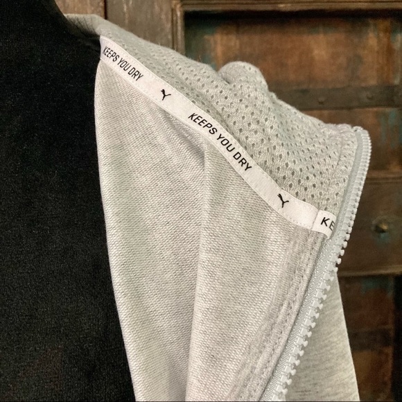 Women’s Puma Zip Up Hoodie Athletic Wear Grey Sweatshirt Medium NWT - Picture 9 of 14